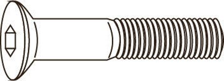 Chemitool Fasteners Parafuso CHEMITOOL Sextavado Interior Cabeça de Embeber DIN 7991 M4x50 10.9 Sem Acabamento