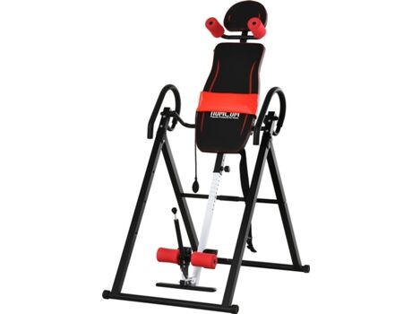 Homcom Máquina de Musculação Mesa de Inversão com Cintura Acolchoada e Cinto de Segurança (150kg)