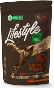 Lifestyle Ração para Gatos (400 g - Seca - Adulto - Sabor: Salmão e Krill)