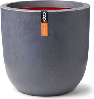 Capi Vaso Urban Smooth Oval (Cinzento escuro - Plástico - 43x41cm)