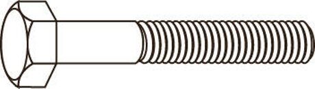 Chemitool Fasteners Parafuso CHEMITOOL Sextavado Rosca Parcial DIN 931 M14x80 8.8 Zincado Branco