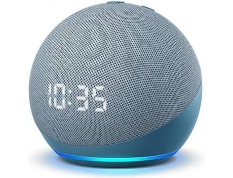 Echo Assistente Virtual Dot 4G Relógio (Alexa - Azul)