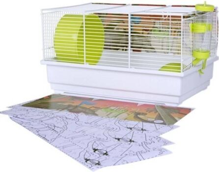 Voltrega Gaiola para Hamsters Dinossauros (Branco e Verde - 25,5x39x22 cm - Plástico e Metal)