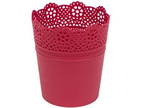 Prosperplast Vaso Lace (Vermelho - 18 x 21 cm)