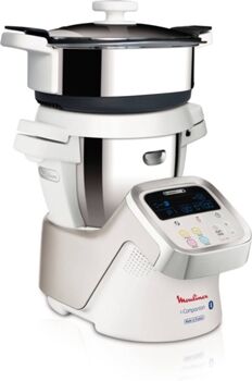 Moulinex Robô de Cozinha i-Companion + Panela de Vapor HF9001PT (4.5 L - 1550 W - 6 acessórios)