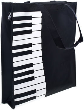 Music Sales Bag With Keyboard/Piano Design Black