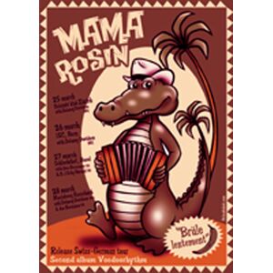 MAMA ROSIN - Crocodile, red 43x60 silk screened - limited