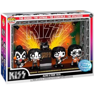 Funko Pop! Moments Dlx Vinylfigur Kiss 4pack I Live Ii 1978 Tur 9 Cm Søvfarvet