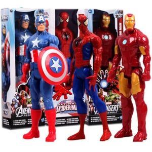 Best Trade Marvel Heroes IRON MAN, CAPTAIN AMERICA, SPIDER MAN figurer! IRON MAN