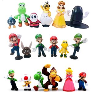 18-pak Super Mario Figurer