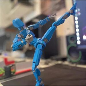 T13 Action Figure, Titan 13 Action Figure, Robot Action Figure, 3D Printet Action NYHED Black Blue
