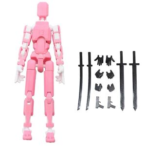 T13 Action Figure, Titan 13 Action Figure, Robot Action Figure, 3D Printet Action NYHED Pink White