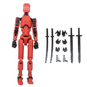 T13 Action Figure, Titan 13 Action Figure, Robot Action Figure, 3D Printet Action NYHED Black Red