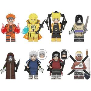 DAO 8 stk Anime Naruto Mini Action Figur Legetøj, Byggeklods Legetøj Samling Sæt Til Fest favoriserer, fans Gi Db Shaped C