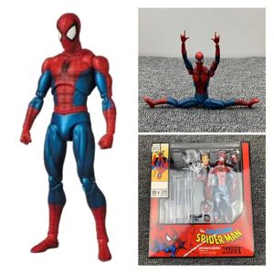 Spiderman Action Figur Legetøjssæt，All Joint Movable，Collection Model Mafex No.075