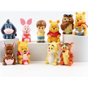 WINE 10 stk Disney Winnie The Pooh Eeyore Anime Figurer Legetøj