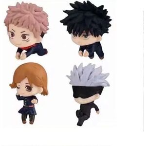 Anime Figur :4 stk/Sæt Jujutsu Kaisen Figures Legetøj Anime Charact