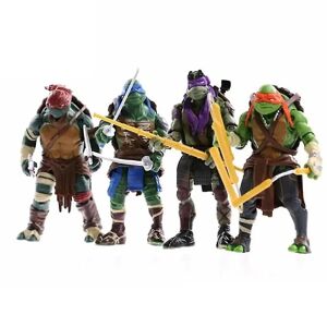 YIXI 4 stk/sæt Anime Teenage Mutant Ninja Turtles Action Figurer Desktop Home Decoration Fans Gave