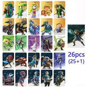 38 stk Zelda Amiibo: Tears Of The Kingdo Zelda Ghost God Sword Equipment Crossover Card Switch Nfc Game Chip 26pcs Big card