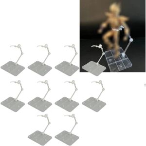 10 sæt Action Figur Stand Transparent Akryl Anime Figur Display Stand Holder Base