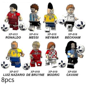 8 stk. VM Qatar Ronaldo Messi Neymar Minifigur Samlet Mini Byggeklods Action Figurer Legetøj Børn Gavegaver