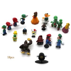 18. Super Mario Brothers actionfigurer tegnede leksaker sæt 18