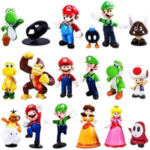 18 stk Super Mario Figur Sød Legetøjsdukke Action Figurer Gave