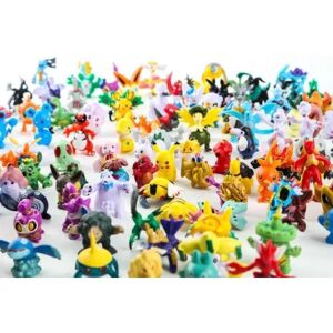 Otego 48 stk farverige Pokemon-figurer - Saml Mini Pokemon Pikachu Multicolor
