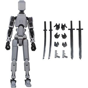 T13 Action Figur Titan 13 Action Figur Robot Action Figure3D Printet Action Black gray