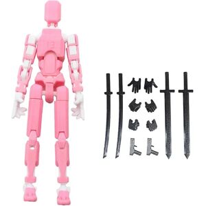 FMYSJ Titan 13 Action Figur T13 Action Figur 3D Printet Multi-Jointed Movable Lucky 13 Action Figur Nova 13 Action Figur Dummy (FMYED) Pink