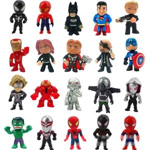 FMYSJ 20 stk/sæt Marvel Avengers Superhelte Figur Legetøj Samlerobjekt Model Mini Figur Sæt Kage Topper Dekoration Party Favor Supplies Gaver (FMY)