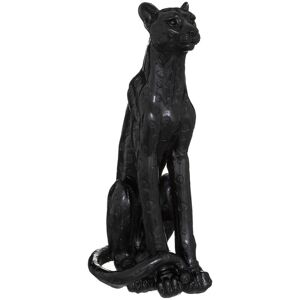 Statuette léopard noir H90cm Atmosphera créateur d'intérieur - Noir - Publicité