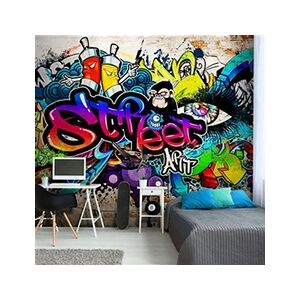 Runa Art Papier Peint Intissé 9218010b Tapisserie Mur en Pierres Graffiti 308 x 220 cm (6,8 m2) - 7 Bandes Faciles à Coller - Publicité