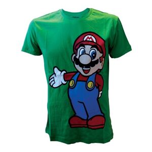 Bioworld SUPER MARIO BROS T-Shirt Super Mario : Standing Mario Green (XS) - Publicité