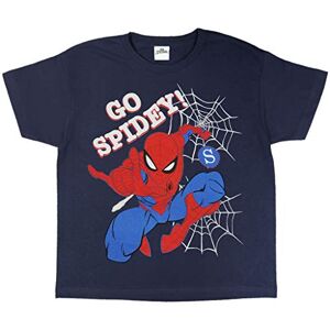 Popgear Marvel Comics Spiderman Go Spidey T-Shirt, Enfants, 98-170, Marine, Merce Ufficialee - Publicité