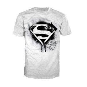 Bioworld T-Shirt 'Superman' blanc With Black Logo Taille S - Publicité