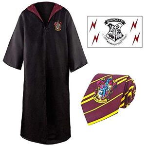 goodies Harry Potter Pack Cosplay Gryffondor Robe de Sorcier + Cravate + 5 Tatouages Taille L - Publicité