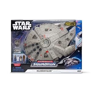 Bizak Star Wars Micro Galaxy Squadron, Vaisseau Halcon Mileanrio avec Lux et Son, Comprend 4 Figurines (62610022) - Publicité