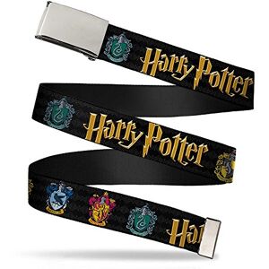 Buckle-Down Ceinture en Toile 3,2 cm, Harry Potter Poufsouffle/Serdaigle/Gryffondor/Serpentard Noir, 1.25" Wide-Fits up to 42" Pant Size Mixte - Publicité