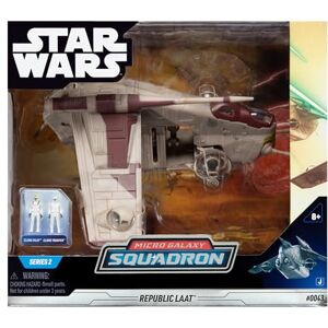 Bizak Star Wars Micro Galaxy Squadron Canonnière d'assaut (LAAT) Véhicule Deluxe 18 cm avec Figurines de Soldats CLON (62610045) - Publicité