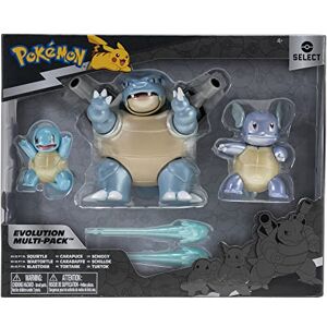 Bizak Pokemon 63222773 Multipack Evolution Triple, Évolution de Squirtle y Compris Wartortle et Blastoise, Les Figurines grandissent Selon l'évolution, de 5, 8 et 12 cm, à partir de 4 Ans - Publicité