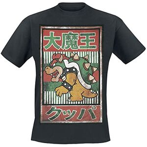 Bioworld T-Shirt 'Super Mario Bros' Japanese Bowser Gris L - Publicité