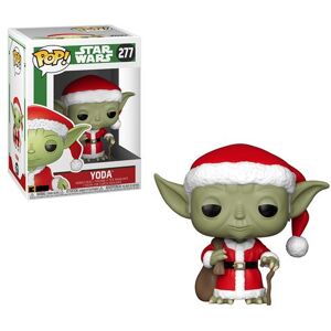 Figurine à tête branlante Funko Pop Star Wars Holiday Santa Yoda Multicolore - Publicité