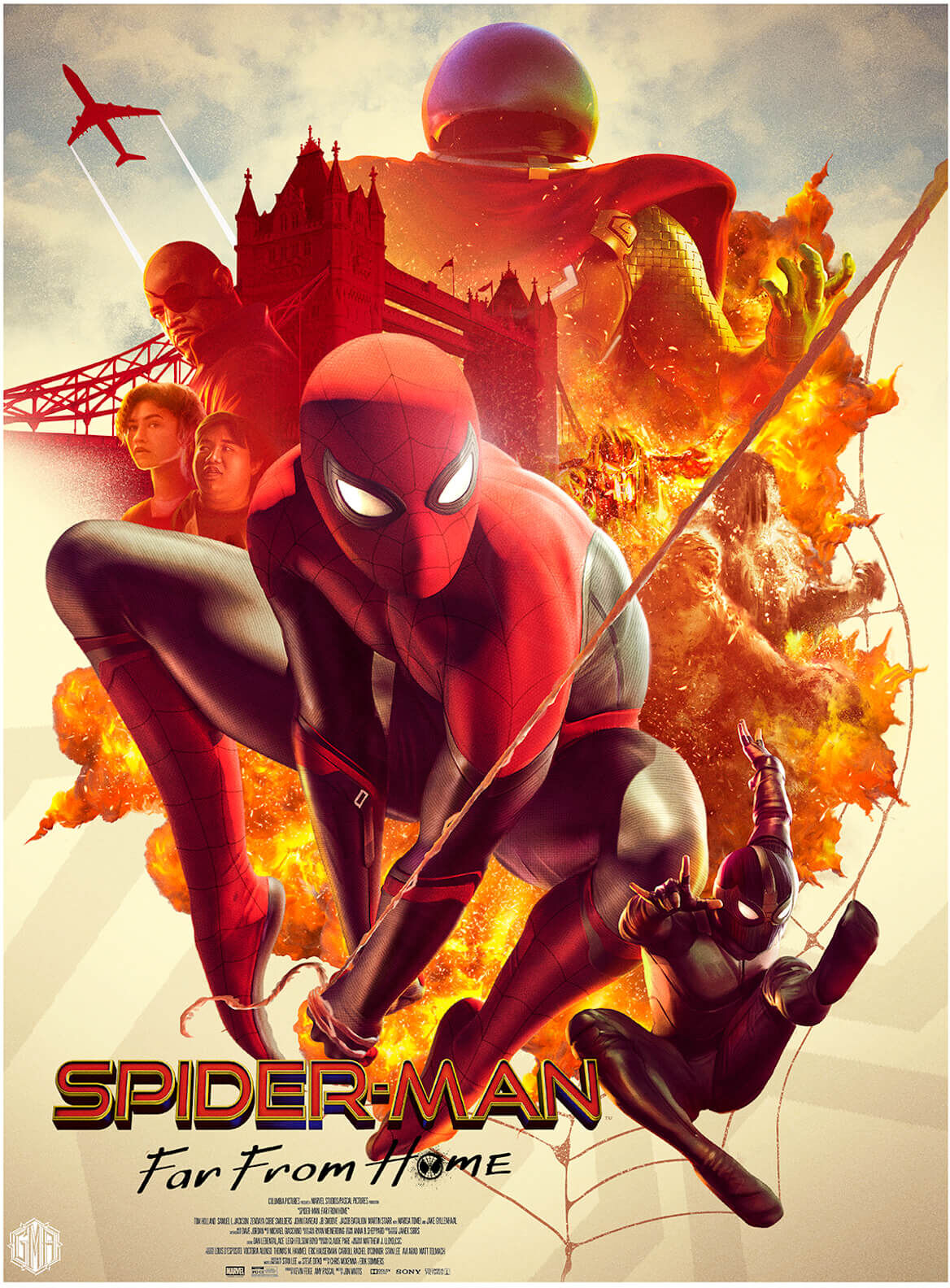 Zavvi Gallery Marvel Spider-Man: Far From Home Lithograph Print by Carlos Dattoli