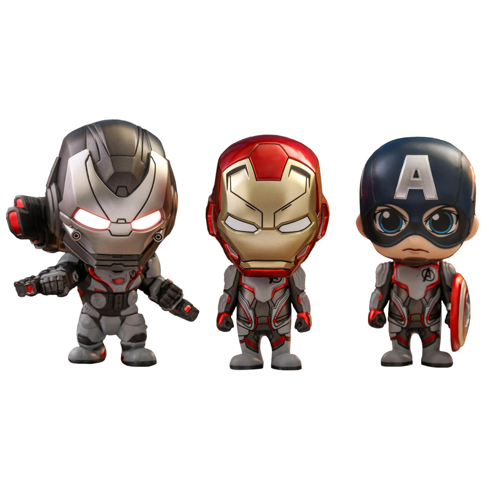 Hot Toys Lot de figurines Cosbaby Captain America, Iron Man et War Machine - Avengers: Endgame - Hot Toys