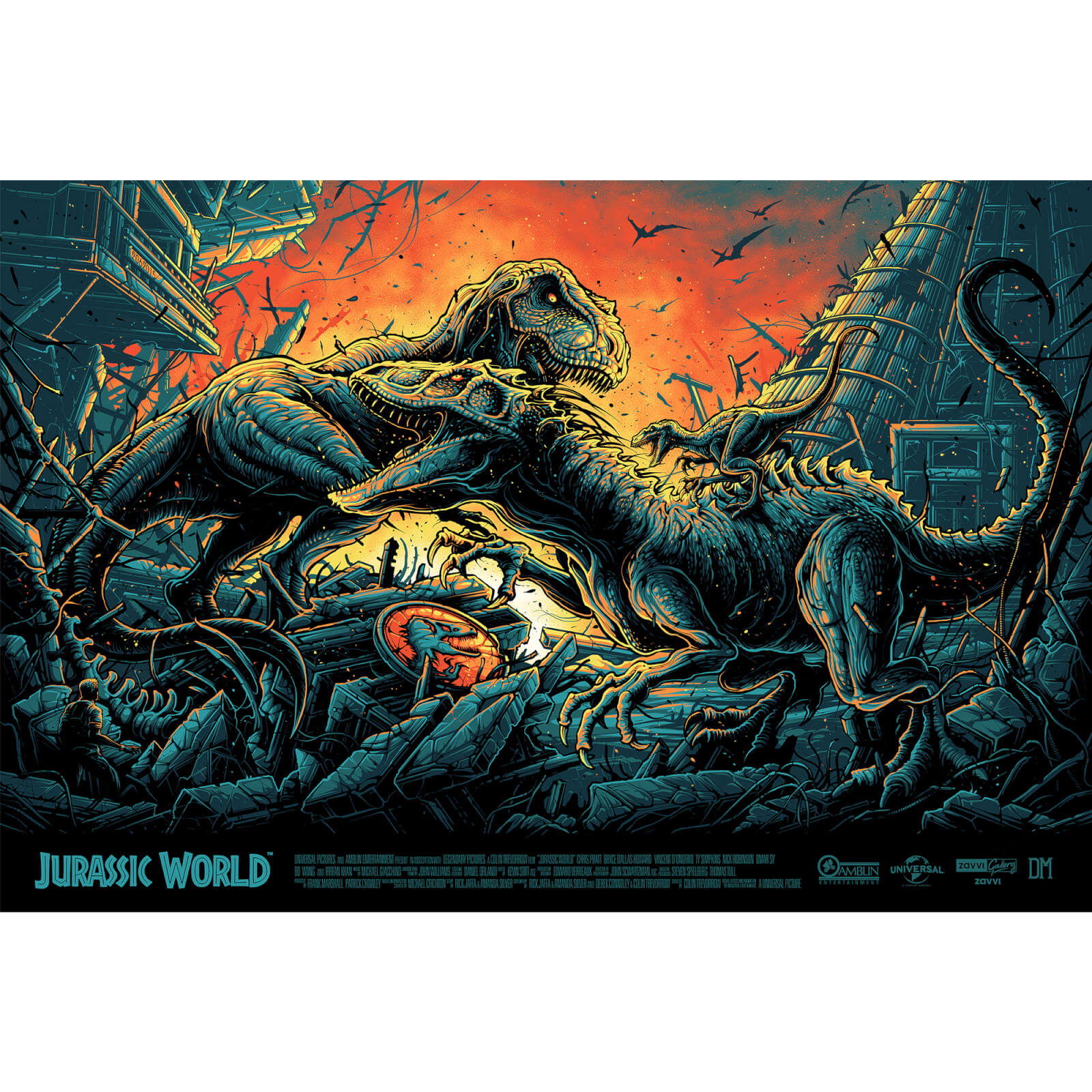 Impression Jurassic World 91*61 cm Zavvi Exclusif - Dan Mumford
