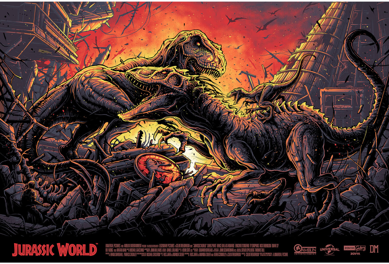 Impression Jurassic World 91*61 cm Variante Zavvi Exclusif - Dan Mumford