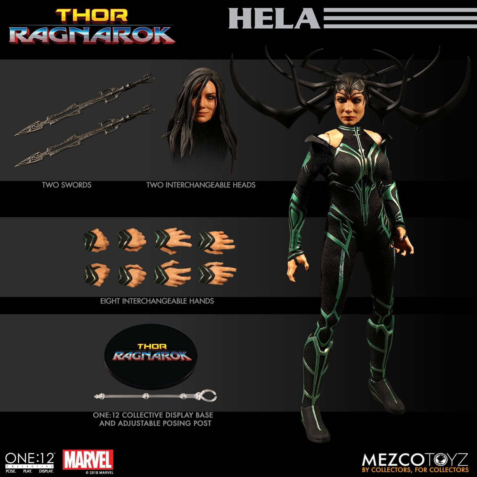 Mezco Figurine Hela Thor: Ragnarok Mezco One: 12 Collective Marvel Échelle 1/12