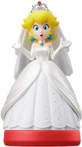 Refurbished: Nintendo Amiibo Super Mario Odyssey Peach Wedding Outfit Figure(Red Base)