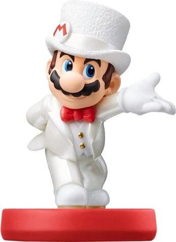 Refurbished: Nintendo Amiibo Super Mario Odyssey Mario Wedding Outfit Figure (Red Base)